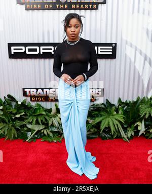 Flatbush, United States. 05th June, 2023. Dominique Fishback arrives on the red carpet at Paramount's 'Transformers: Rise Of The Beasts' New York Premiere at Kings Theatre on Monday, June 5, 2023 in New York City. Photo by John Angelillo/UPI Credit: UPI/Alamy Live News Stock Photo