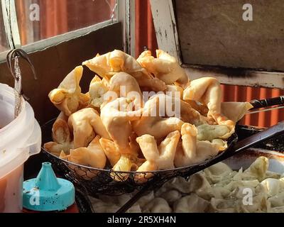 Batagor or Fried Meatball and Tofu. A Sundanese dish from Indonesia. Stock Photo