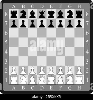 Chess Board with Chess Figure. The vector file is in AI-EPS8 format Stock Vector