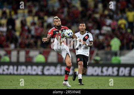 Rio De Janeiro, Brazil. 06th June, 2023. RJ - RIO DE JANEIRO - 05/06/2023 - BRAZILEIRO A 2023, VASCO X FLAMENGO - Vidal player of Flamengo during a match against Vasco at the Maracana stadium for the BRAZILEIRO A 2023 championship. Photo: Thiago Ribeiro/AGIF/Sipa USA Credit: Sipa USA/Alamy Live News Stock Photo