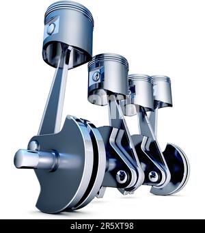 High Ress Engine high resolution rendering of a engine Stock Photo - Alamy
