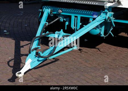 Trailer coupling on a truck trailer, Germany Stock Photo