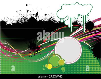 Green abstract background. Vector illustration Stock Vector