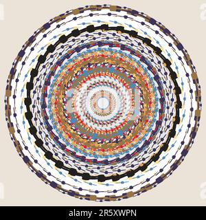 Vector illustration of Colorful circular background made in oriental style Stock Vector