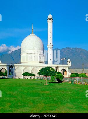 Hazratbal Mosque, Srinagar, Kashmir, Kashmir, India Stock Photo