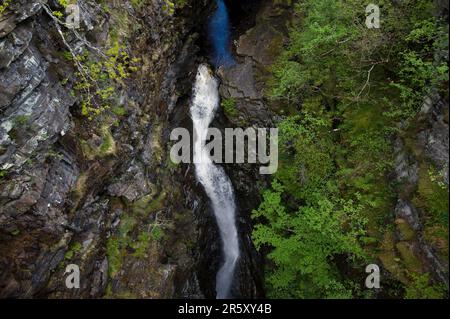 Waterfall, Ullapool, Scotland, Falls of Measach Stock Photo