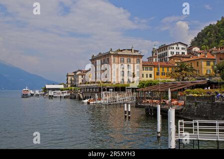 Moorings, Bellagio, on Lake Como, Province of Como, Lombardy, Lago di Como, Italy Stock Photo