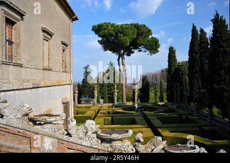 Italian Renaissance Garden, Villa Farnese, Caprarola, Italy, Renaissance Stock Photo