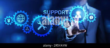Support Customer service satisfaction business technology concept. Stock Photo
