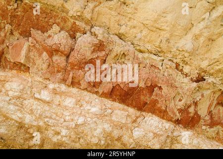 Diagonal layers of limestone and sandstone Stock Photo