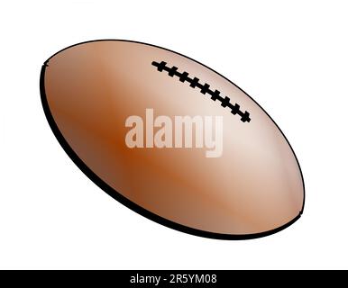 Rugby ball oval icon isolated on a white background Stock Photo