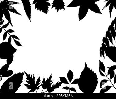 floral silhouette picture frames for design use Stock Vector