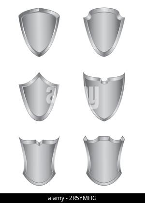 Set of six shields Stock Vector Image & Art - Alamy