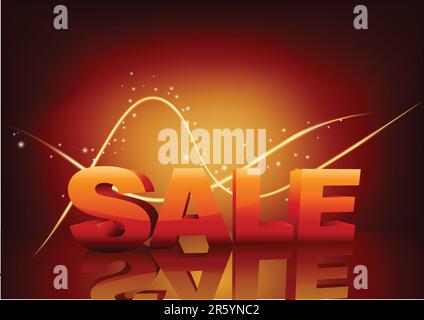 Vector illustration of sale styled design with Abstract lines background Stock Vector