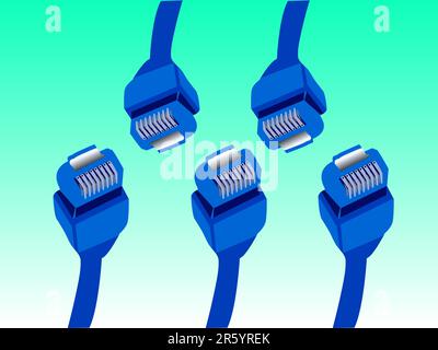 internet connectors on gradient background Stock Vector