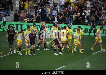 during the Heineken Champions Cup, Quarter Finals, rugby union match between Stade Rochelais (La Rochelle) and Saracens on April 9, 2023 at Marcel Deflandre stadium in La Rochelle, France - Photo Laurent Lairys / DPPI Stock Photo