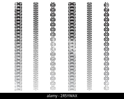 Tyre tracks.  More tracks in my portfolio. Stock Vector
