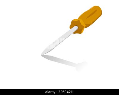 screw driver on isolated background Stock Vector