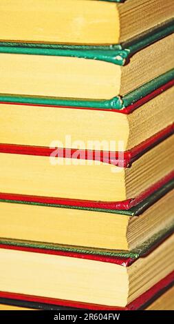 pile of books for backgrounds Stock Photo