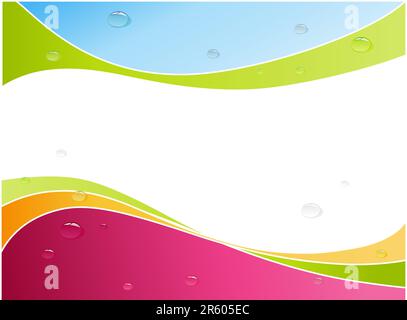 Bubbles on colorful surface. Vector art. Stock Vector