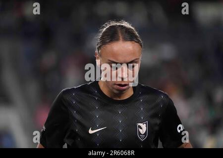 June 5, 2023: NWSL - National Women's Soccer League Angel City FC 1 - Chicago Red Stars 2, BOM Stadium, Los Angeles, CA, USA, June 5, 2023. Angel City FC defender M.A. Vignola in the closing minute of the match. (Credit Image: © Scott Mitchell/ZUMA Press Wire) EDITORIAL USAGE ONLY! Not for Commercial USAGE! Stock Photo