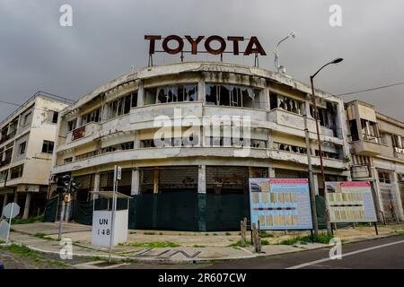 5 April 2023 Famagusta Cyprus. Closed Maras abondoned city in Famagusta Cyprus Stock Photo