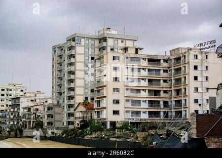 5 April 2023 Famagusta Cyprus. Closed Maras abondoned city in Famagusta Cyprus Stock Photo