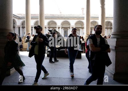 Brera Academy of Fine Arts, Brera district, Milan, Lombardy, Europe Stock Photo