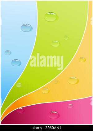 Bubbles on colorful surface. Vector art. Stock Vector
