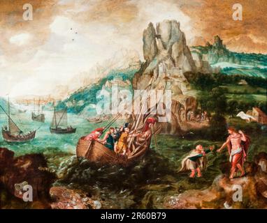 Herri met de Bles, The last appearance of Christ to his disciples, painting before 1572 Stock Photo