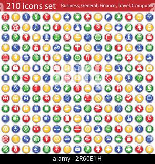 Biggest collection of different icons for using in web design Stock Vector