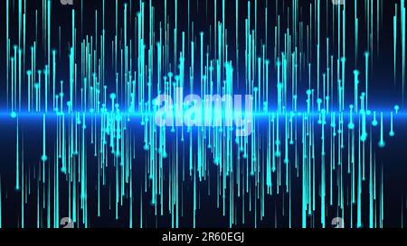 Wall of particles and light. Computer generated 3d render Stock Photo