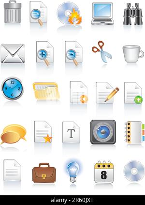 document and office icons Stock Vector