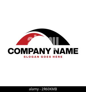 creative abstract bridge logo design template Stock Vector