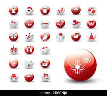Christmas icons  - easy to edit vector EPS file Stock Vector