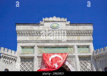 24 July 2017 Istanbul Turkey. Entrance of Famous Istanbul University Stock Photo