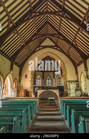 Interior of St James' Church, Warter in the Yorkshire Wolds, East Yorkshire, UK Stock Photo