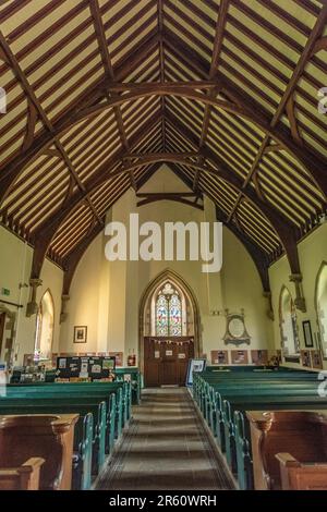 Interior of St James' Church, Warter in the Yorkshire Wolds, East Yorkshire, UK Stock Photo