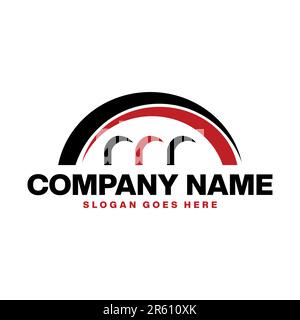 creative abstract bridge logo design template Stock Vector