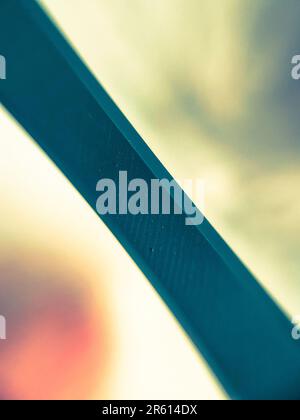 Macro shot section of glass shelf close up view Stock Photo