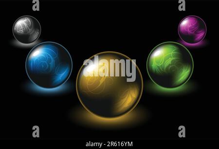 buttons colored, this illustration may be usefull as designer work. Stock Vector