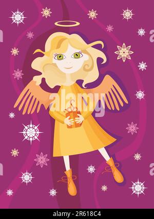 vector illustration of a angel Stock Vector