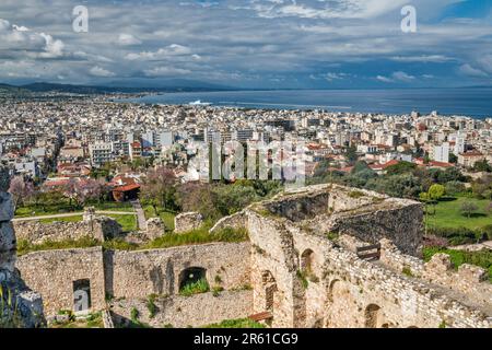 Patras Fortress (Kastro), city of Patra at Gulf of Patra, Peloponnese peninsula, West Greece region, Greece Stock Photo