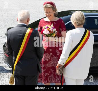 Brussels, Belgium. 06th June, 2023. Queen Mathilde of Belgium pictured ahead of the award ceremony of the Queen Elisabeth voice Competition 2023, at the Queen Elisabeth Music chapel in Waterloo on Tuesday 06 June 2023. BELGA PHOTO BENOIT DOPPAGNE Credit: Belga News Agency/Alamy Live News