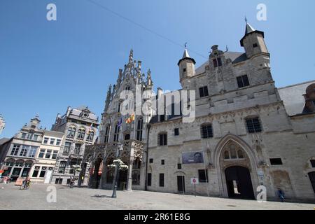 Mechelen Town Hall - Stadhuis van Mechelen - Grote Markt Belgium Stock Photo