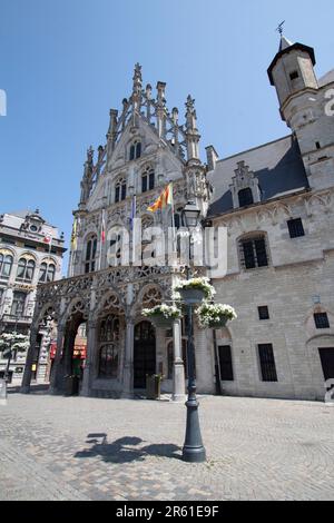 Mechelen Town Hall - Stadhuis van Mechelen - Grote Markt Belgium Stock Photo