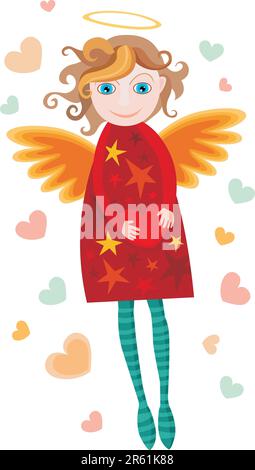 vector illustration of a angel Stock Vector