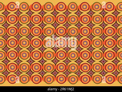Vector pattern including ethnic African motive with multicolored typical elements Stock Vector