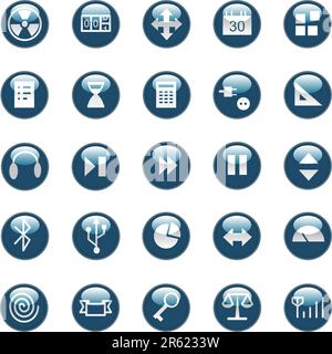 A set of common used web button (part 4) Stock Vector