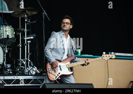Kids in glass houses perform live at slam dunk festival north, leeds uk, 28th May 2023. Stock Photo